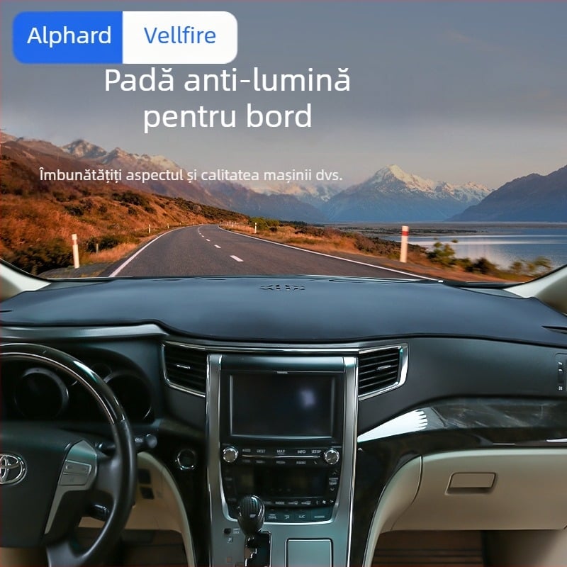 Covoraș de protecție a bordului pentru Alphard 30-series și Vellfire 20 | Material: Flanel; Tip: Universal patru anotimpuri; Brand: Shishuai