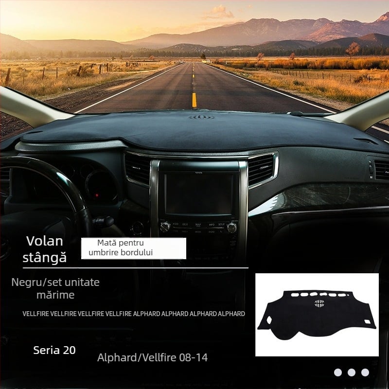 Covoraș de protecție a bordului pentru Alphard 30-series și Vellfire 20 | Material: Flanel; Tip: Universal patru anotimpuri; Brand: Shishuai