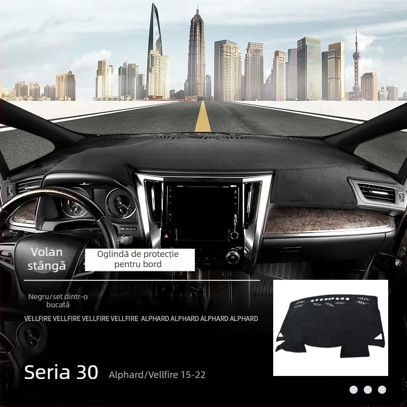 Covoraș de protecție a bordului pentru Alphard 30-series și Vellfire 20 | Material: Flanel; Tip: Universal patru anotimpuri; Brand: Shishuai