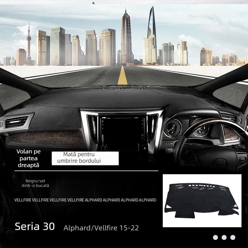 Covoraș de protecție a bordului pentru Alphard 30-series și Vellfire 20 | Material: Flanel; Tip: Universal patru anotimpuri; Brand: Shishuai