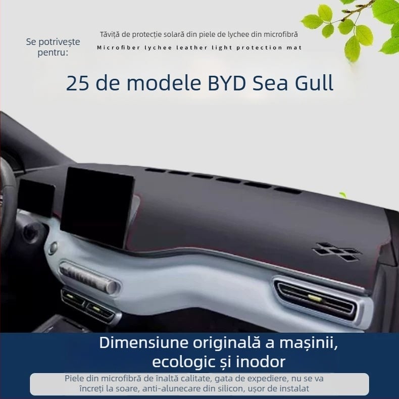 Pad de protecție pentru consola centrală BYD Seagull 2025 – decorativ, anti-reflexie