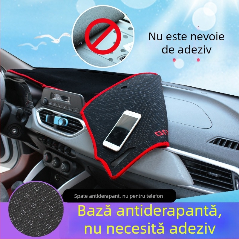 Padă de protecție solară pentru panoul central Nissan Sunny – Poliester, Model cu logo de marcă