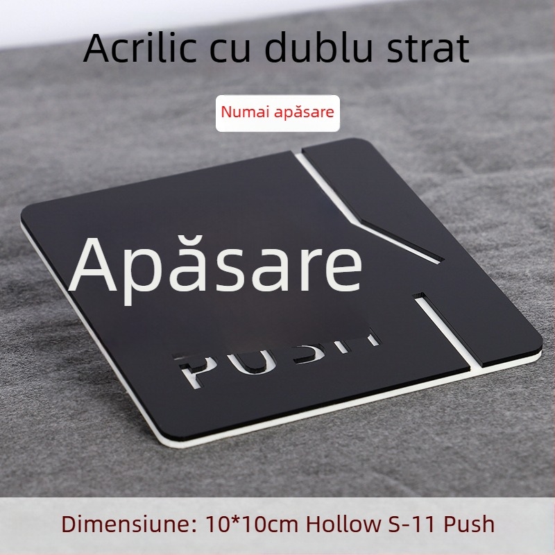Semn ușă push-pull 3D din acril, cu două straturi, personalizare disponibilă, pentru hoteluri, birouri, centre comerciale