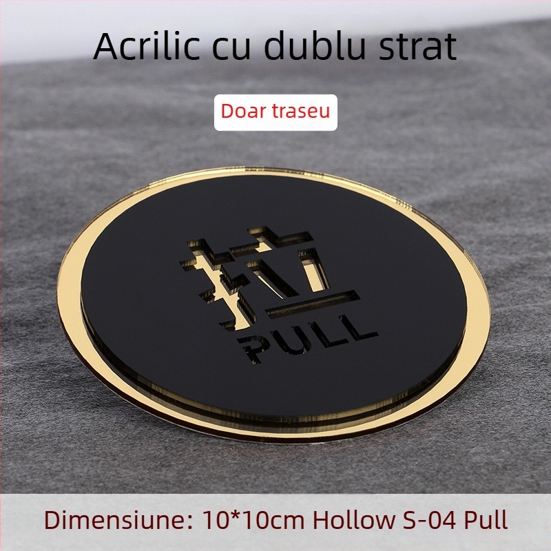 Semn ușă push-pull 3D din acril, cu două straturi, personalizare disponibilă, pentru hoteluri, birouri, centre comerciale