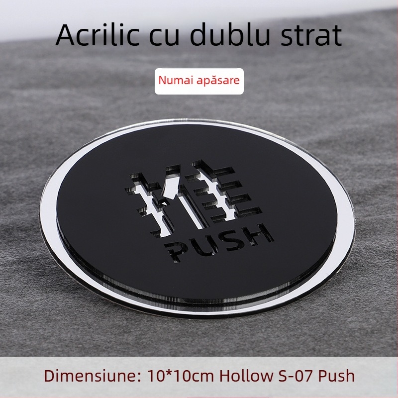 Semn ușă push-pull 3D din acril, cu două straturi, personalizare disponibilă, pentru hoteluri, birouri, centre comerciale