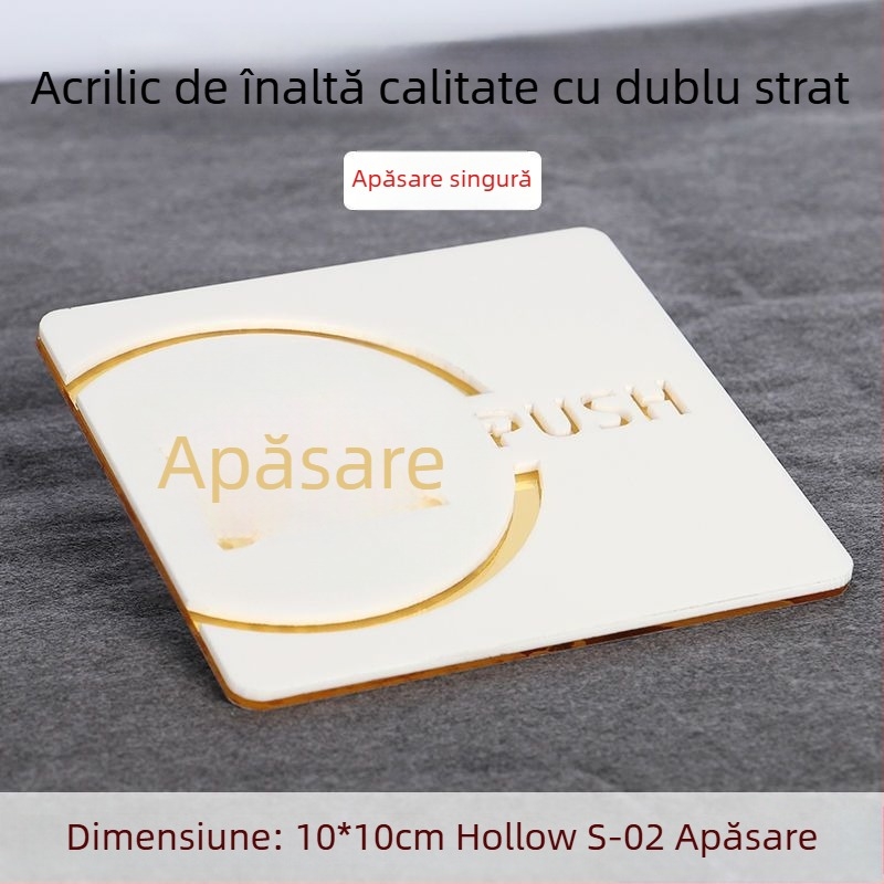 Semn ușă push-pull 3D din acril, cu două straturi, personalizare disponibilă, pentru hoteluri, birouri, centre comerciale