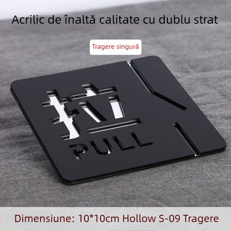 Semn ușă push-pull 3D din acril, cu două straturi, personalizare disponibilă, pentru hoteluri, birouri, centre comerciale