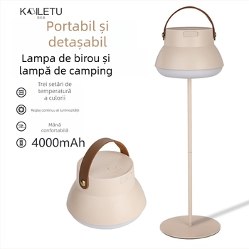 Lampă LED pentru camping, cu suport pentru agățat cortul, reîncărcabilă, 3.7V, 10W, întrerupător cu apăsare
