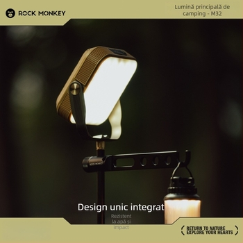 Lampă principală de camping ROCK MONKEY, 20000mAh, lampă de lucru magnetică, reîncărcabilă, lampă cu incandescentă, dimensiuni 103×122×37 mm