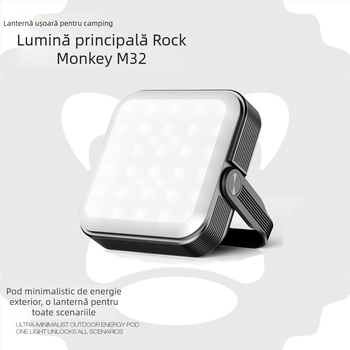 Lampă principală de camping ROCK MONKEY, 20000mAh, lampă de lucru magnetică, reîncărcabilă, lampă cu incandescentă, dimensiuni 103×122×37 mm