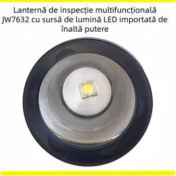 JW7632 Lanternă portabilă cu focalizare telescopică, LED Cree, încărcare wireless, baterie 18650, IP66, rază 200 m