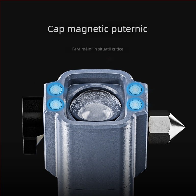 Fanar de mână cu cioc de siguranță auto și spargere a geamului, baterie 18650 1200 mAh, 200 lm, IP56, încărcare 2–3 ore