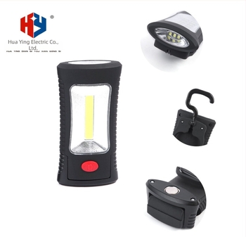 Lampa de lucru LED COB, multifuncțională, alimentare manuală (Sursă de lumină: COB; Alimentare: manuală; Baterie: 3x AAA; Rază: 50–100 m)