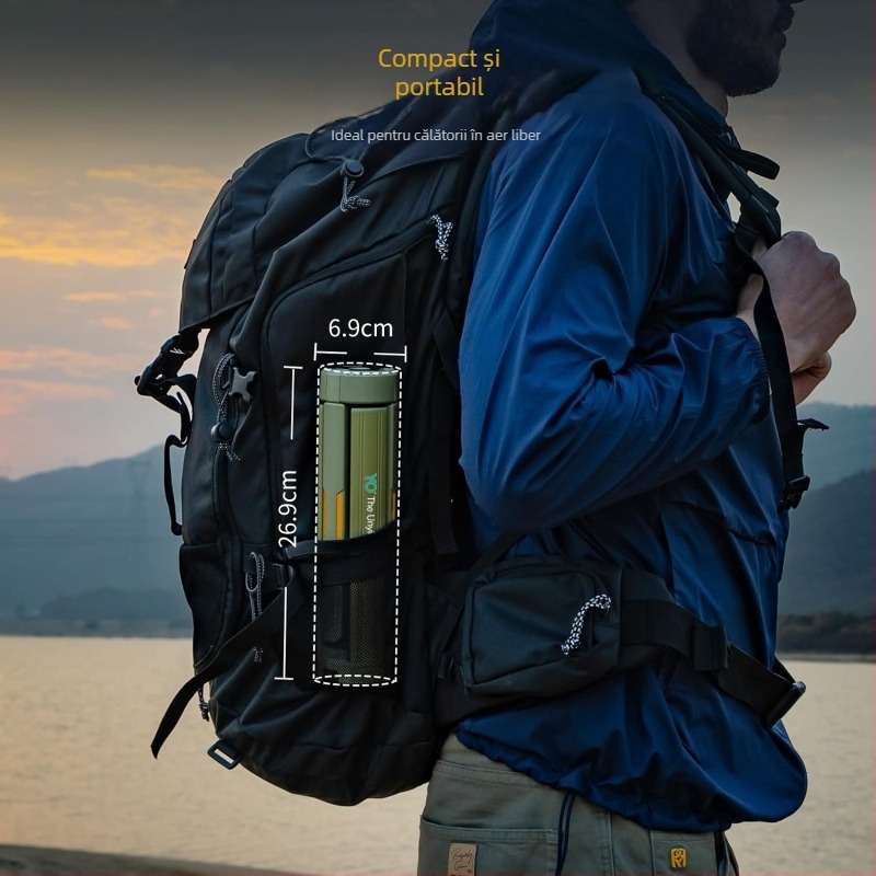 Fenar de camping cu trei picioare, telescopic, lampă incandescentă, reîncărcabil, capacitate baterie 15600, model YTH913929562711