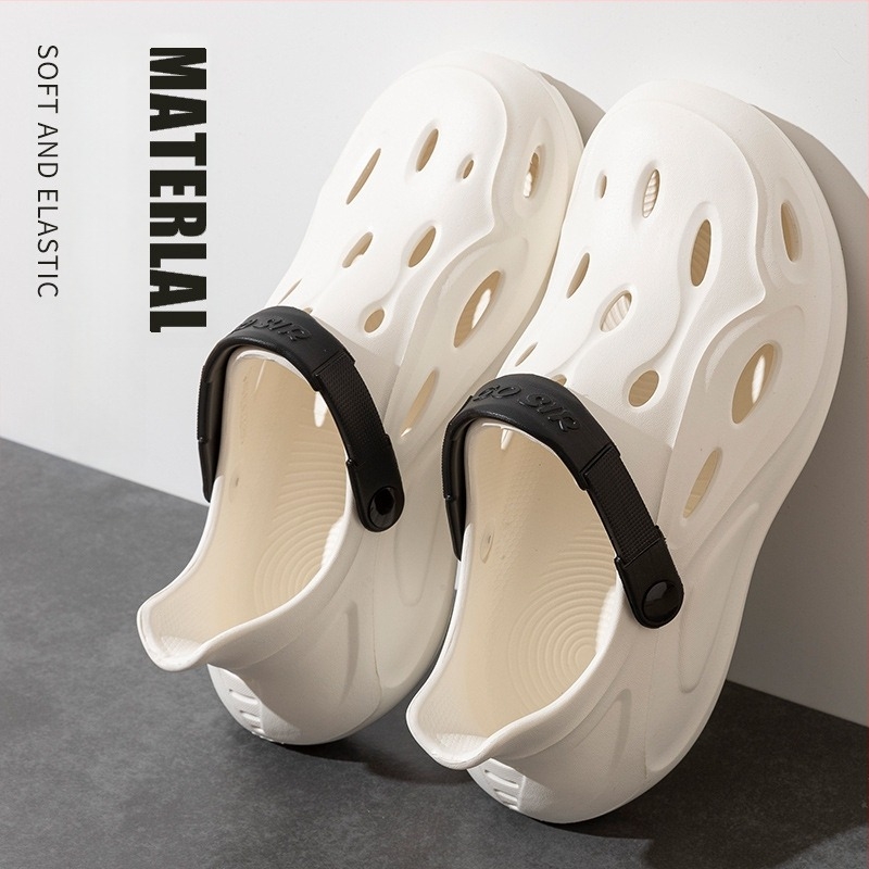 Sandale pentru bărbați – partea superioară și talpa din EVA, vârf închis, respirabile, impermeabile, anti-derapare, stil Leisure Baotou, Primăvara 2025.