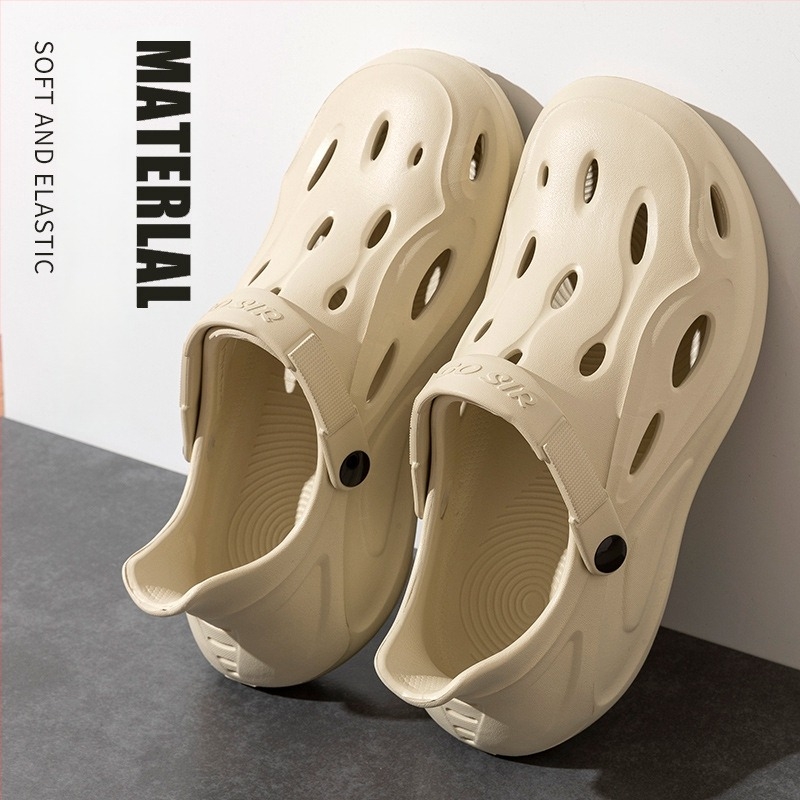 Sandale pentru bărbați – partea superioară și talpa din EVA, vârf închis, respirabile, impermeabile, anti-derapare, stil Leisure Baotou, Primăvara 2025.