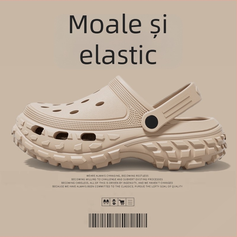 Sandale pentru bărbați – partea superioară și talpa din EVA, vârf închis, respirabile, impermeabile, anti-derapare, stil Leisure Baotou, Primăvara 2025.