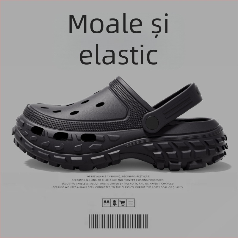 Sandale pentru bărbați – partea superioară și talpa din EVA, vârf închis, respirabile, impermeabile, anti-derapare, stil Leisure Baotou, Primăvara 2025.