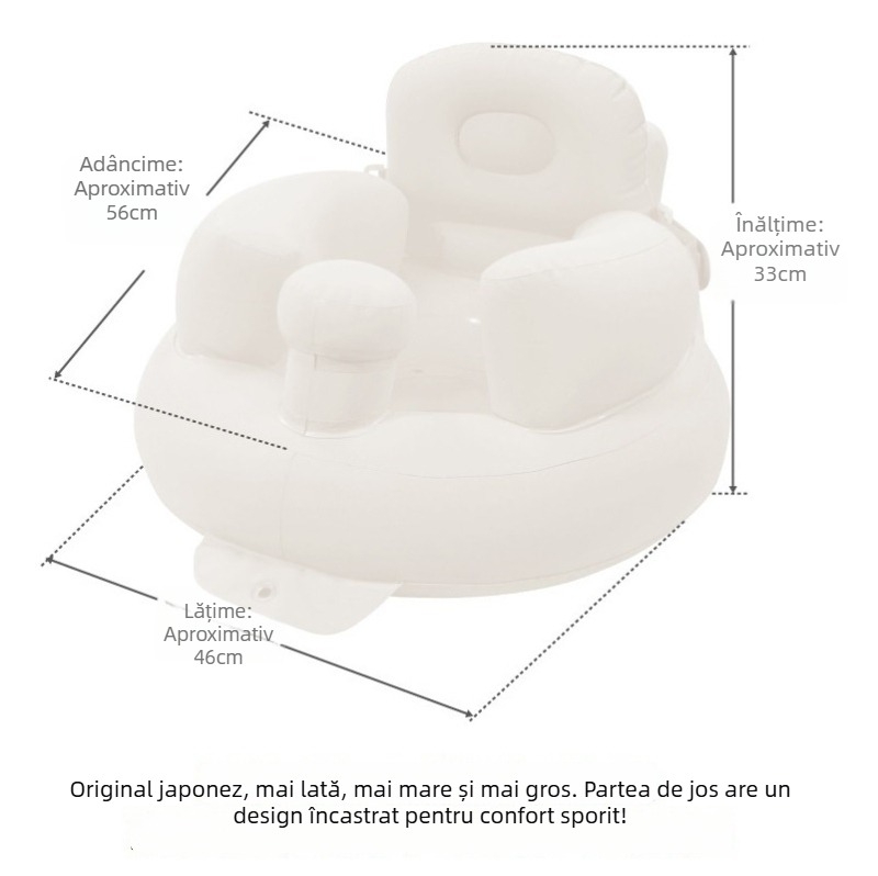 WAIDO canapea gonflabilă pentru copii, scaun de învățare pentru șezut, scaun de antrenament anti-cădere, tip umed-uscat