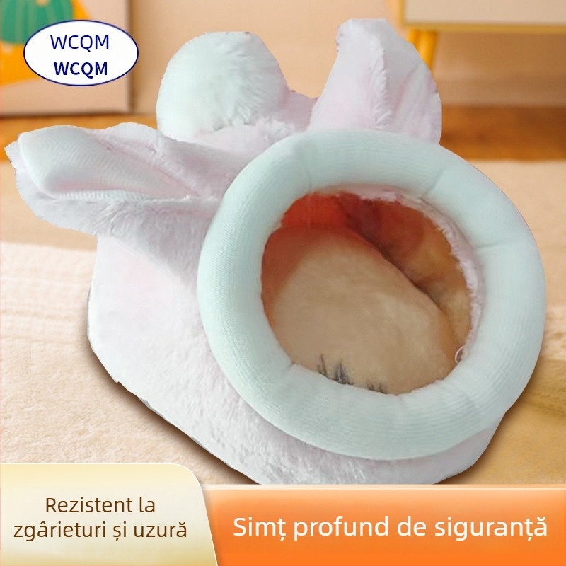 Cuib pluș pentru câini, pat pentru câini, stil ascuns, ușor de curățat