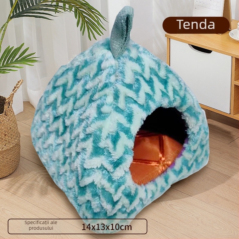 Cuib pluș pentru câini, pat pentru câini, stil ascuns, ușor de curățat