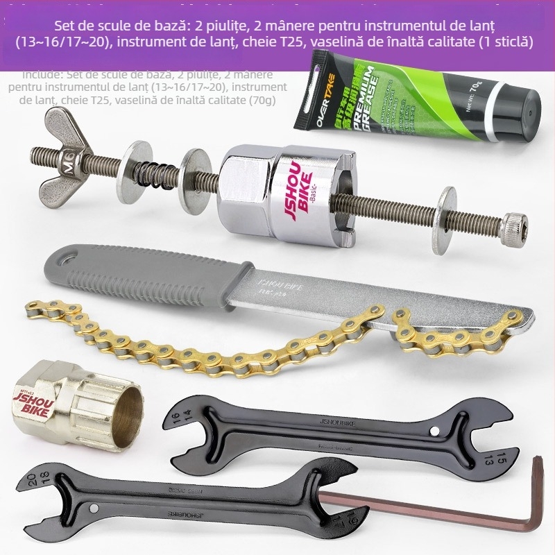 Unealtă demontare hub pentru bicicletă de munte, cheie din oțel, JSHOU BIKE