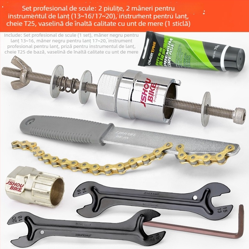 Unealtă demontare hub pentru bicicletă de munte, cheie din oțel, JSHOU BIKE