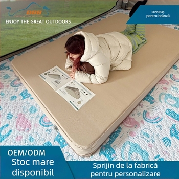 Saltea de camping groasă, cu auto-umflare, pentru 1–2 persoane, greutate 4 kg, țesătură tricotată 30D