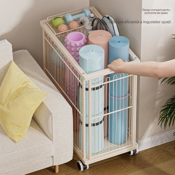 Mingren Storage: Raft de depozitare pentru echipamente fitness — oțel carbon, multifuncțional, rotativ și mobil, montaj pe podea