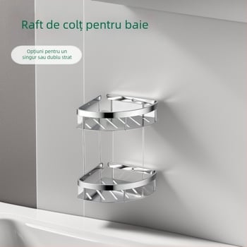 Raft triunghiular de baie din aliaj de aluminiu – suprafață oxidată, Modelul 01, încărcare 10 kg, strat unic/dublu