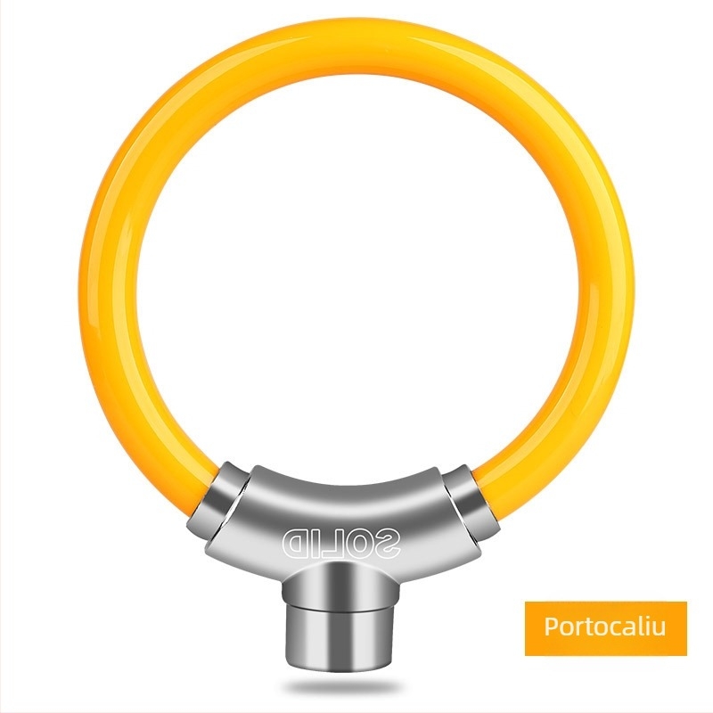 Lacăt de bicicletă cu cablu din oțel; portabil, mini pentru biciclete de munte și de oraș (material: metal; brand: Quan Xin; sursă: Spot)