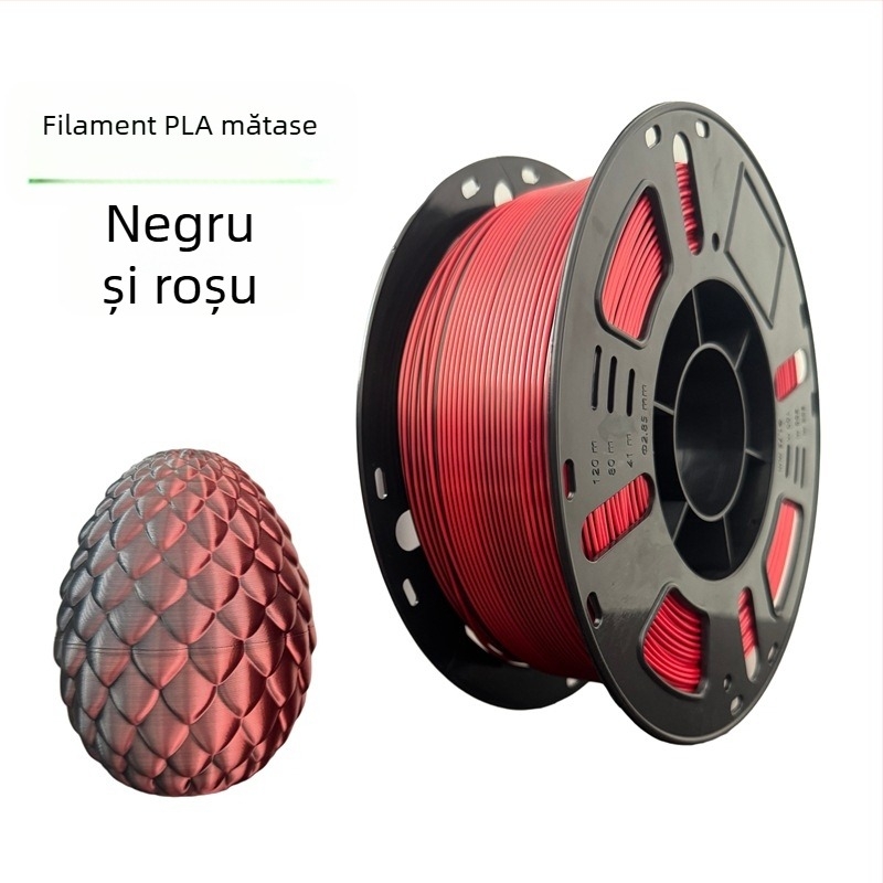 Filament Silk PLA pentru imprimantă 3D, Material FDM, 1 kg, Precizie ±0,02 mm