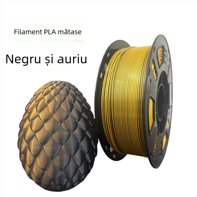 Filament Silk PLA pentru imprimantă 3D, Material FDM, 1 kg, Precizie ±0,02 mm