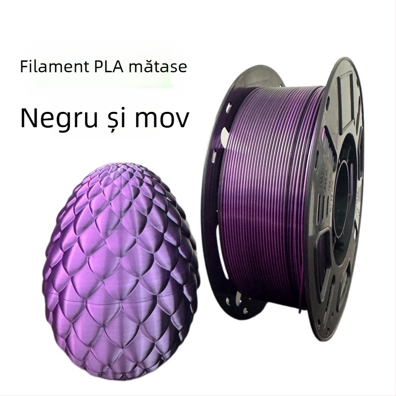 Filament Silk PLA pentru imprimantă 3D, Material FDM, 1 kg, Precizie ±0,02 mm