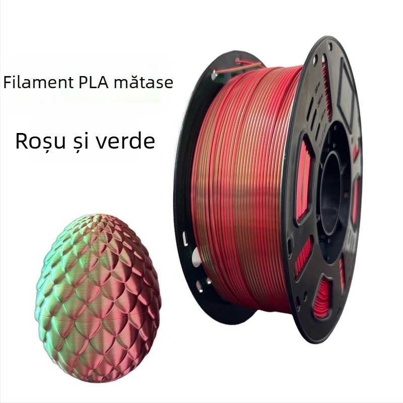 Filament Silk PLA pentru imprimantă 3D, Material FDM, 1 kg, Precizie ±0,02 mm