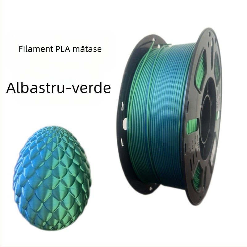 Filament Silk PLA pentru imprimantă 3D, Material FDM, 1 kg, Precizie ±0,02 mm