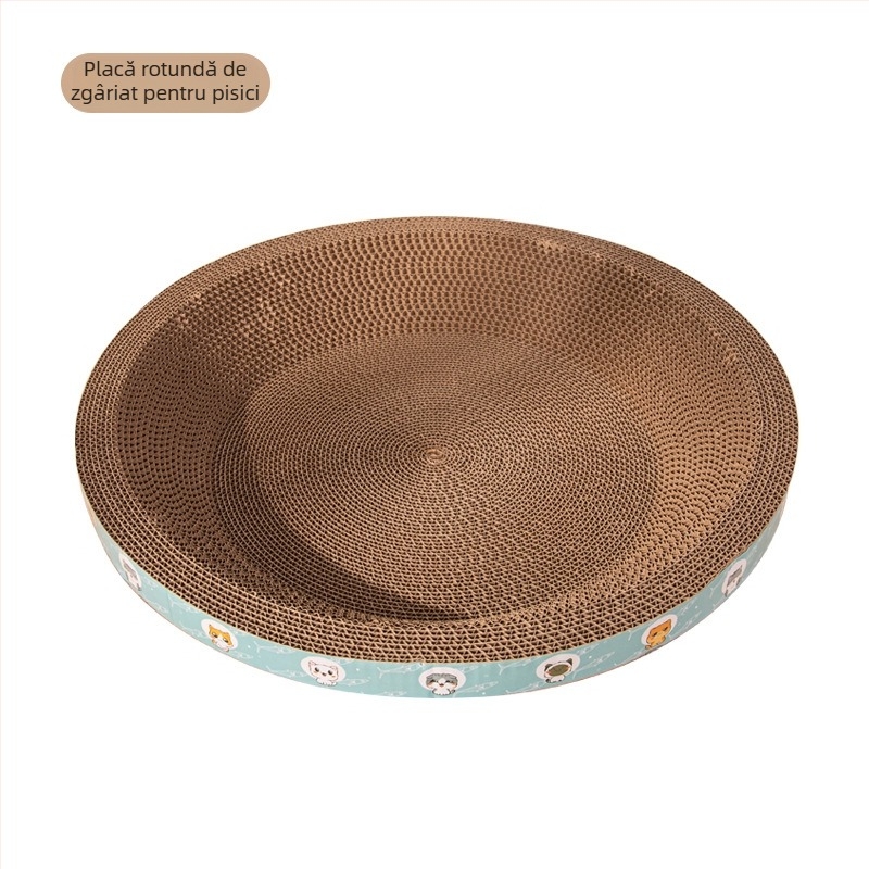 Da da bear Panou de zgâriere pentru pisici cu cuib integrat, rezistent la uzură și zgârieturi, din carton ondulat, pentru toate sezoanele