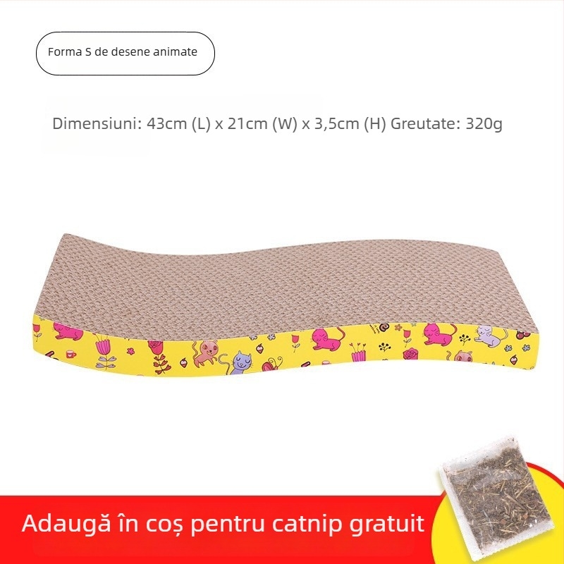 Da da bear Panou de zgâriere pentru pisici cu cuib integrat, rezistent la uzură și zgârieturi, din carton ondulat, pentru toate sezoanele