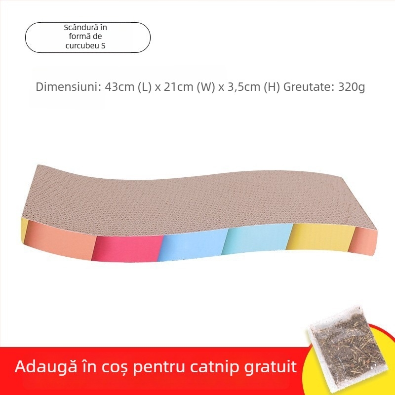 Da da bear Panou de zgâriere pentru pisici cu cuib integrat, rezistent la uzură și zgârieturi, din carton ondulat, pentru toate sezoanele