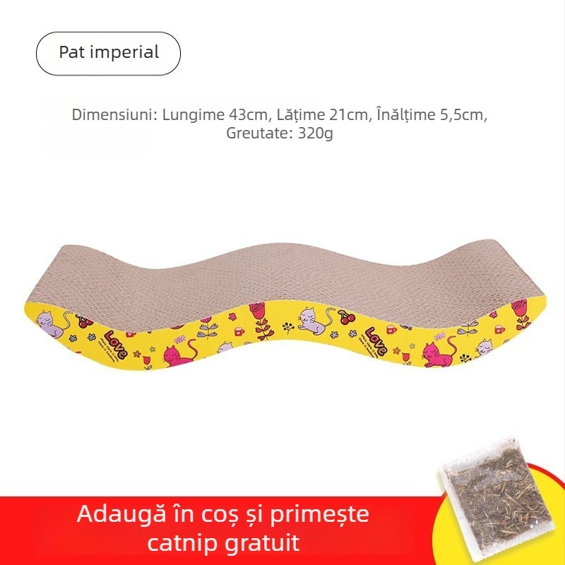 Da da bear Panou de zgâriere pentru pisici cu cuib integrat, rezistent la uzură și zgârieturi, din carton ondulat, pentru toate sezoanele