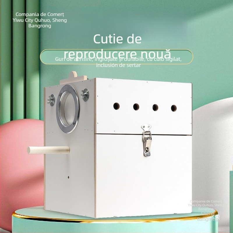 Cutie verticală pentru reproducerea papagalilor cu cuib, din plastic, brand Shengbangrong, model AL, aprovizionare directă transfrontalieră