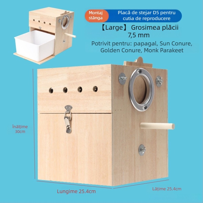 Cutie verticală pentru reproducerea papagalilor cu cuib, din plastic, brand Shengbangrong, model AL, aprovizionare directă transfrontalieră
