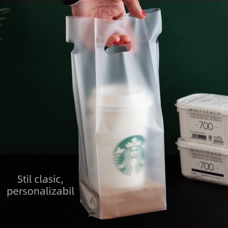 Geantă pentru pahare de băuturi, cu dublu strat, potrivită pentru 1–4 pahare, cu opțiuni de tavă: hârtie sau albă