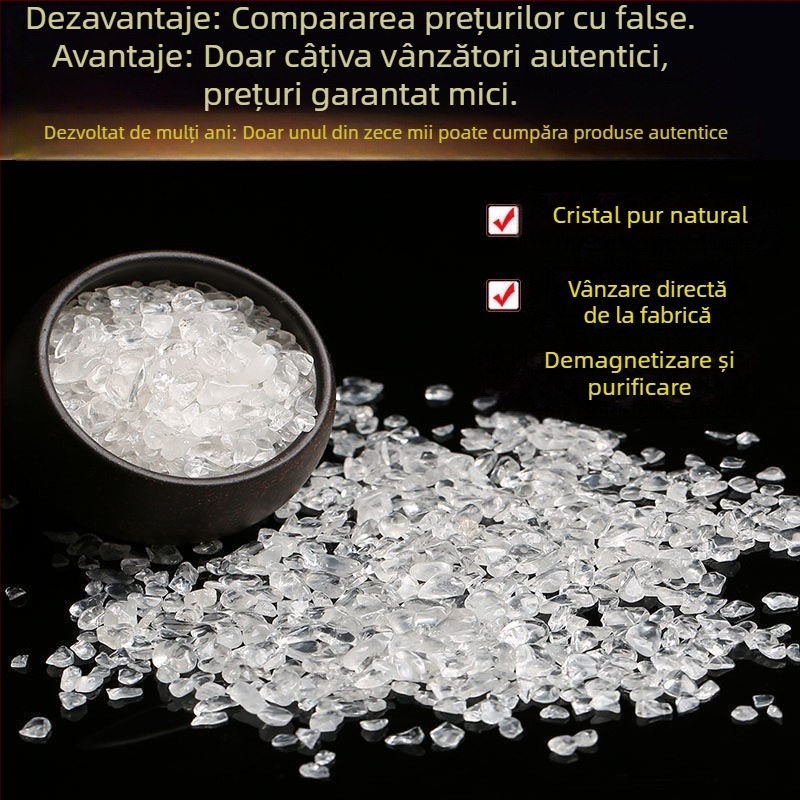 Ornament din piatră demagnetizantă – piatră de cristal brută, stil modern minimalist, ambalaj din carton