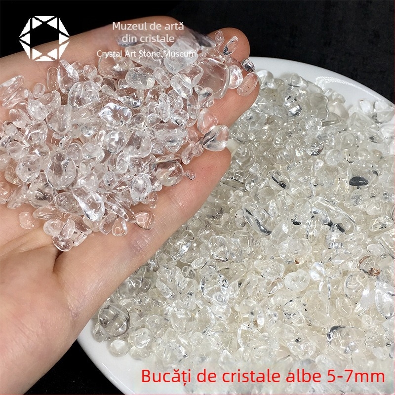 Ornament din piatră demagnetizantă – piatră de cristal brută, stil modern minimalist, ambalaj din carton