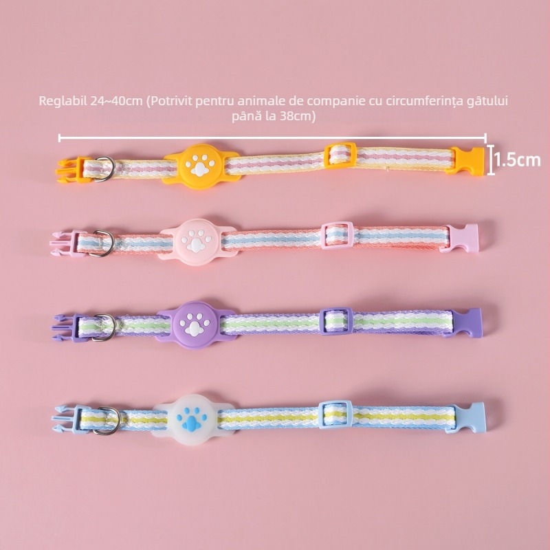 Brățară de urmărire pentru animale de companie cu husă protectoare – Bohan, stil desen animat, material textil, universală