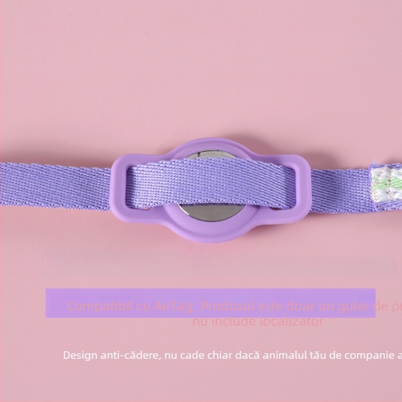 Brățară de urmărire pentru animale de companie cu husă protectoare – Bohan, stil desen animat, material textil, universală