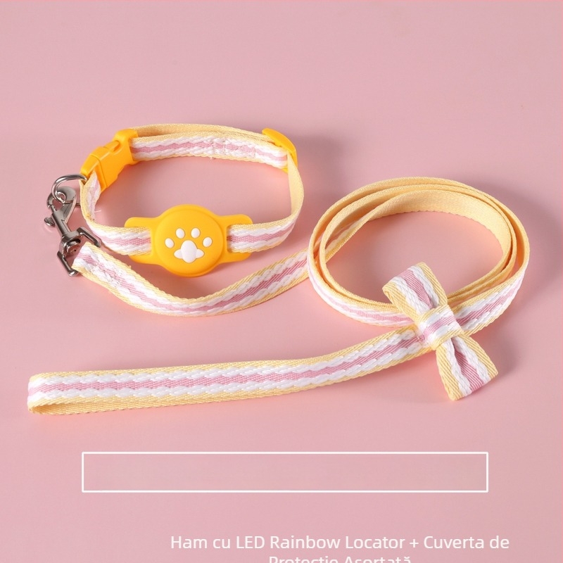 Brățară de urmărire pentru animale de companie cu husă protectoare – Bohan, stil desen animat, material textil, universală