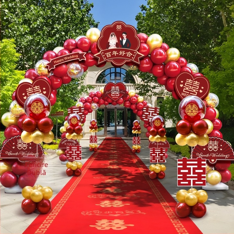 Arc de baloane pentru nuntă – set complet pentru decorul ceremoniei; Ambalaj: carton; Material: alt; Import: nu; Ocazii: nuntă; Procesare și personalizare: nu.