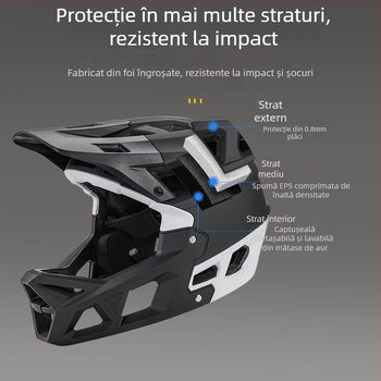Casca pentru bicicletă de munte – off-road, cască integrală downhill pentru adulți, carcasă PC + interior EPS, unisex, marcă Zhilian, model personalizabil și imprimare logo